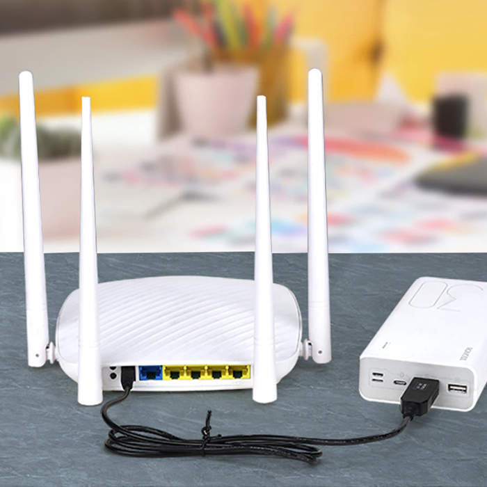 Кабель питания USB DC 5В / 5.5 мм для работы роутера от Powerbank