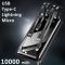 Power bank XIYT YZB0815 10000 mAh + кабель 4в1 USB / Micro / Type-C / Lightning / Ліхтарик Black