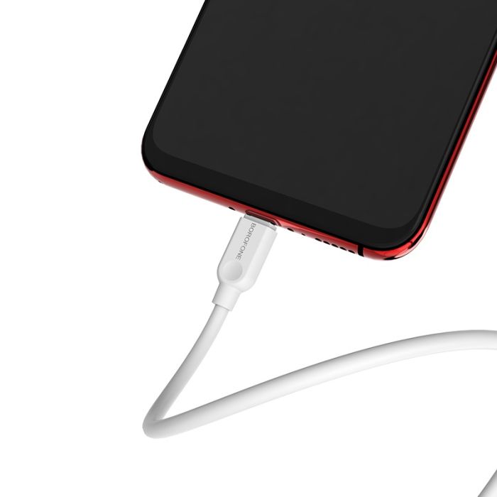 USB кабель Borofone BX14 Micro 2.4A 2m белый