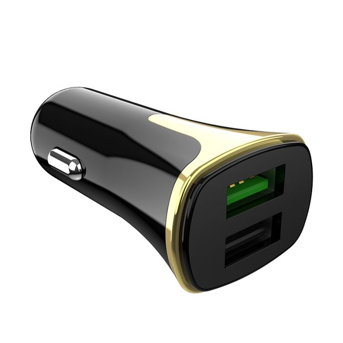 Автомобільний зарядний пристрій Hoco Z31 2xUSB QC 3.0 / 3.4A чорний