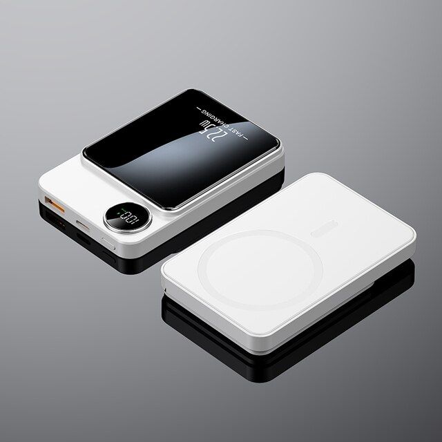 Power bank беспроводной XIYT Y211 / быстрая зарядка / Magsafe / Magnetic / 22.5W + 15W / 10000 mAh White