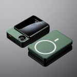 Power bank беспроводной XIYT Y211 / быстрая зарядка / Magsafe / Magnetic / 22.5W + 15W / 10000 mAh Green