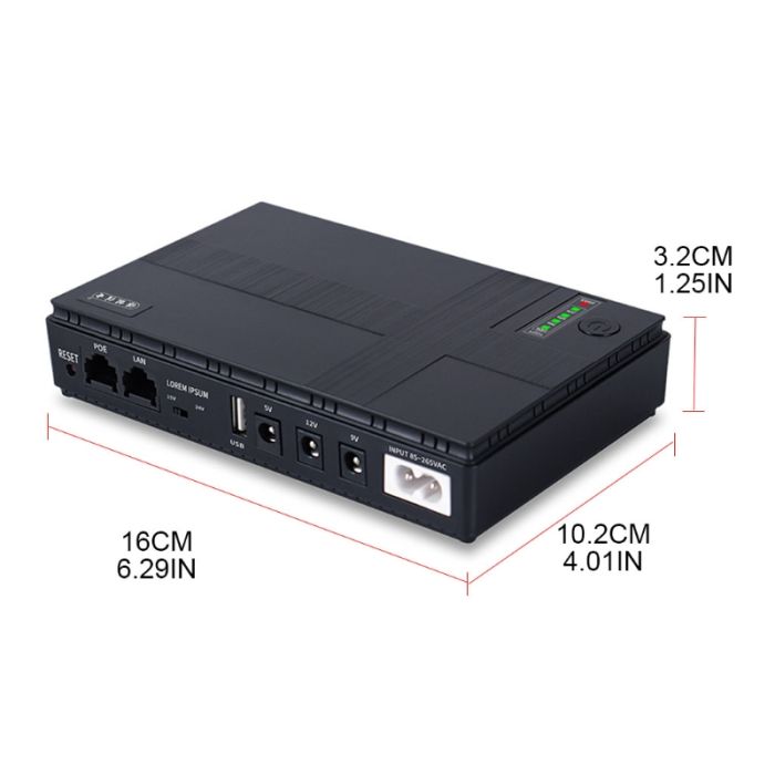 Источник бесперебойного питания для роутера DC1018P / 18 Вт / 10400 mah / White
