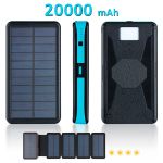 УМБ с солнечной панелью XIYT HY-1803 / Power bank / 20000 mah / 2xUSB / Micro / Type-C Blue