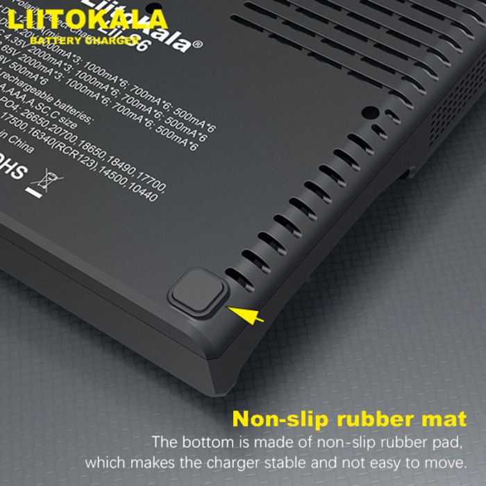 Зарядний пристрій LiitoKala Lii-S6 для акумуляторів 18650/21700/26650/АА/ААА/Li-Ion/LiFePO4/NiMH