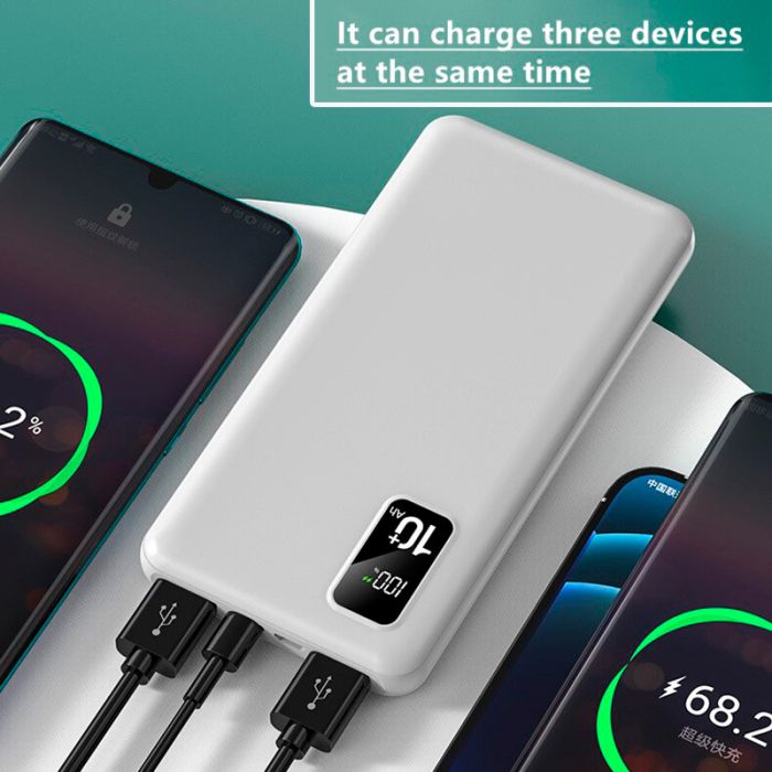 Power bank XIYT YZB0221 10000 mAh 2xUSB/Micro/Type-C White