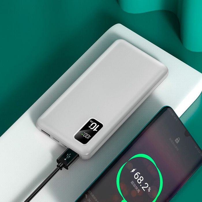 Power bank XIYT YZB0221 10000 mAh 2xUSB/Micro/Type-C White