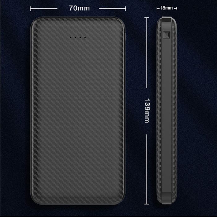 УМБ Power bank XIYT YZB0110 10000 mAh 2xUSB / Micro / Type-C White