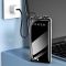 Power bank XIYT YZB0815 10000 mAh + кабель 4в1 USB / Micro / Type-C / Lightning / Ліхтарик White