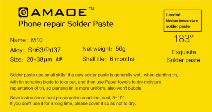 Паяльная паста BGA Amaoe M10 183 ° C (50g)