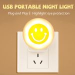 USB LED лампочка нічник смайлик в упаковці