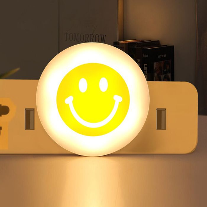 USB LED лампочка ночник смайлик в упаковке