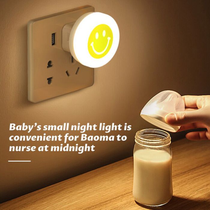 USB LED лампочка ночник смайлик в упаковке