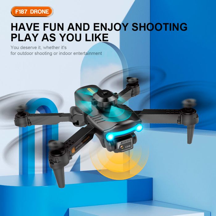 Квадрокоптер ZFR F187 Pro дрон / камера 4K HD / FPV / 50x zoom / оранжевый