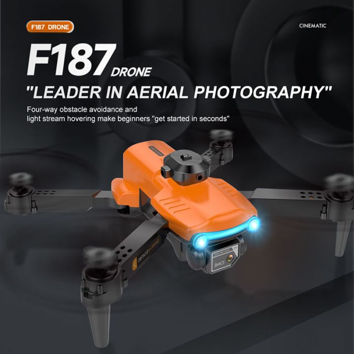 Квадрокоптер ZFR F187 Pro дрон / камера 4K HD / FPV / 50x zoom / оранжевый