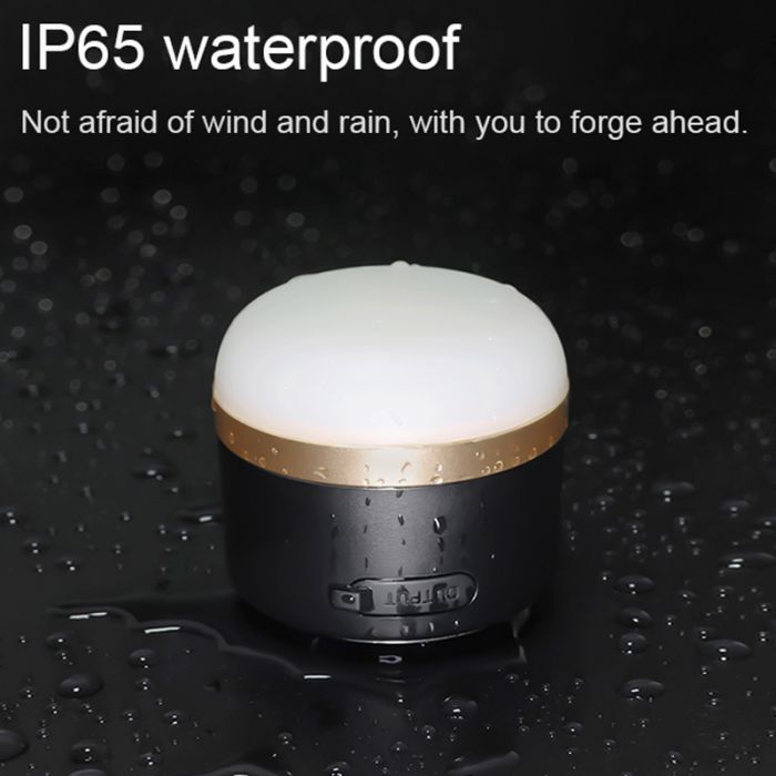Фонарь кемпинговый Camping Light M0 + Powerbank 3600 mAh / 13 режимов / магнит / крючок / IP65 / 5W / Type-C
