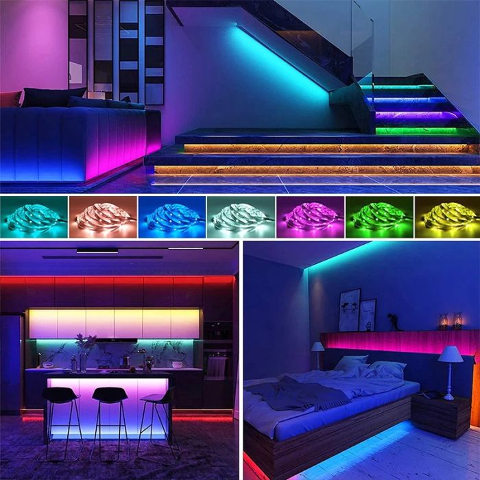 Светодиодная LED лента 5 метров USB / Bluetooth / Powerbank / 5В / RGB без приложения
