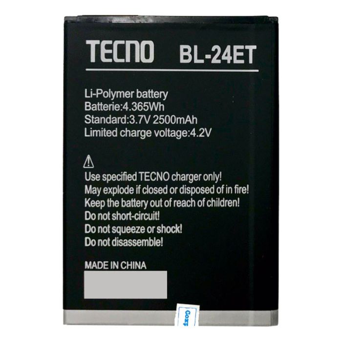 Акумулятор для Tecno F7 (2500 mAh) BL-F3