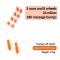 Масажер стрічковий роликовий ручний LS-A14 для спини, шиї, м'які ролики Orange