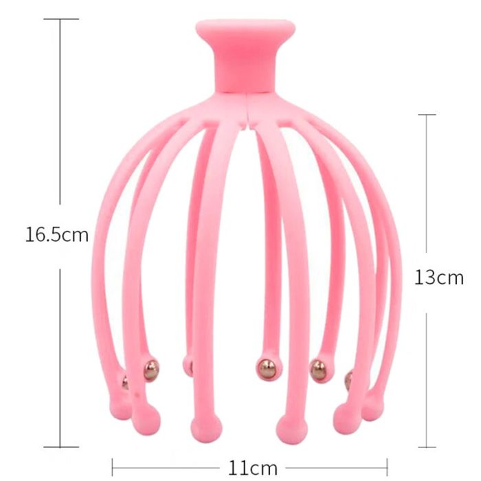 Массажер ручной для головы осьминог Pink
