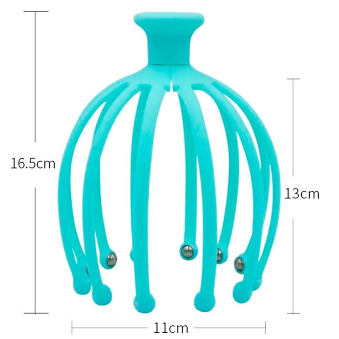Массажер ручной для головы осьминог Turquoise