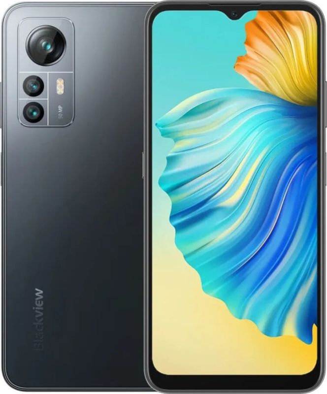 Смартфон Blackview A85 8/128 GB / 6.5'' / 4480мАч / 50 Мп / Space Black (без коробки)