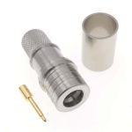 Разъем коннектор QMA male (папа) обжимной для кабеля 5D-FB RG6 RG5 LMR300 RG304 РК-75