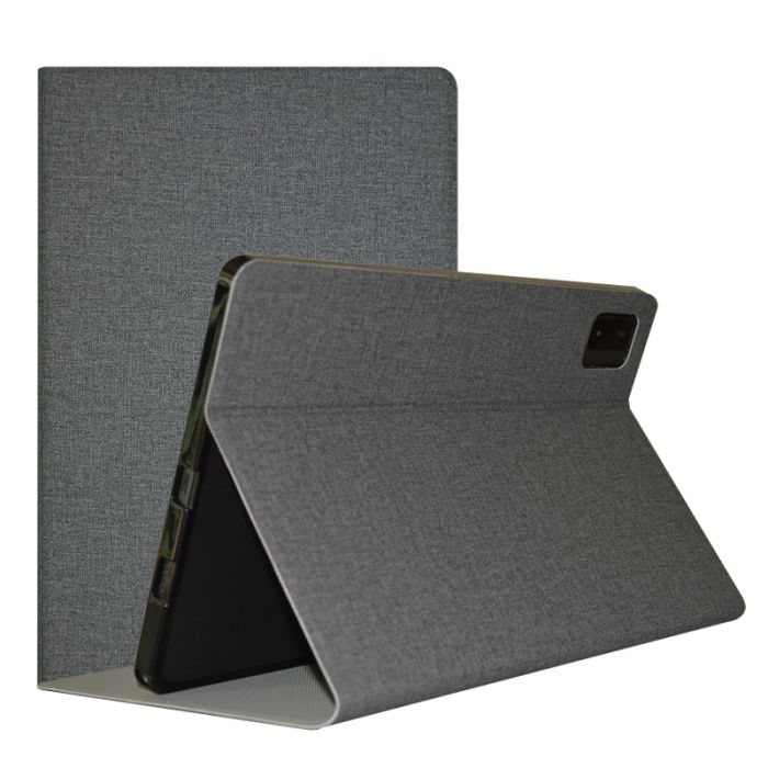 Чехол книжка для планшета Blackview Tab 12 / Tab 12 Pro / подставка / силиконовая основа / серый