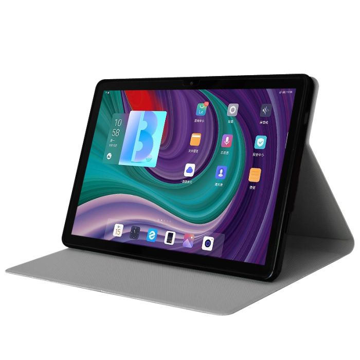 Чохол книжка для планшета Blackview Tab 12 / Tab 12 Pro / підставка / силіконова основа / сірий