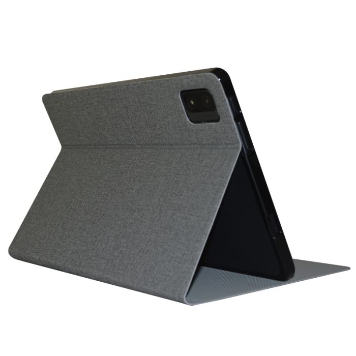Чехол книжка для планшета Blackview Tab 12 / Tab 12 Pro / подставка / силиконовая основа / серый