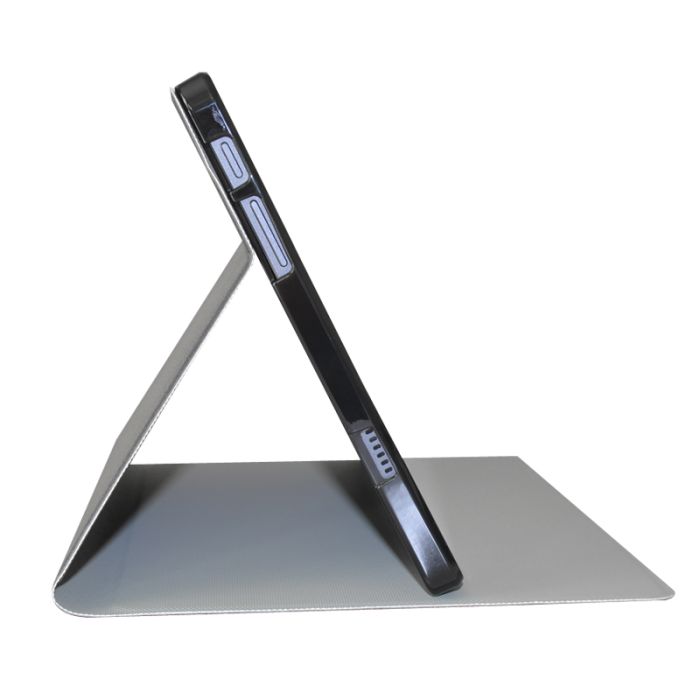 Чехол книжка для планшета Blackview Tab 12 / Tab 12 Pro / подставка / силиконовая основа / серый