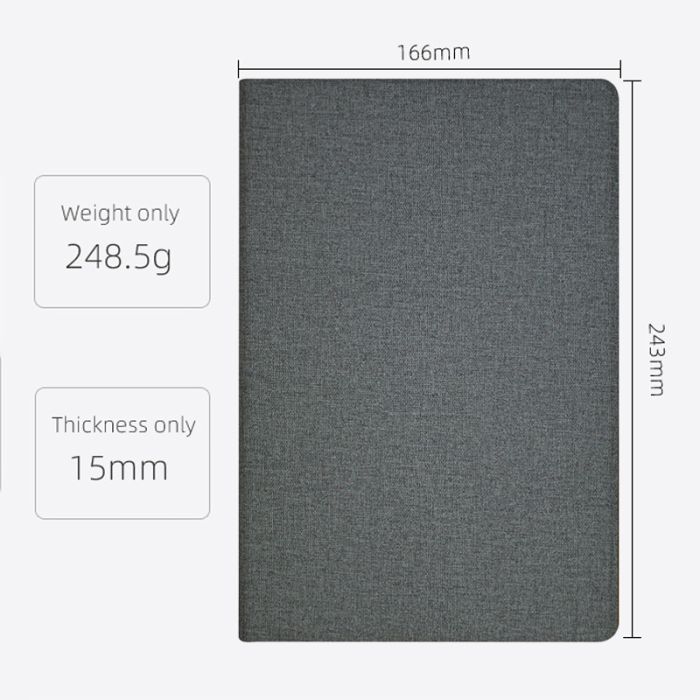 Чехол книжка для планшета Blackview Tab 12 / Tab 12 Pro / подставка / силиконовая основа / серый
