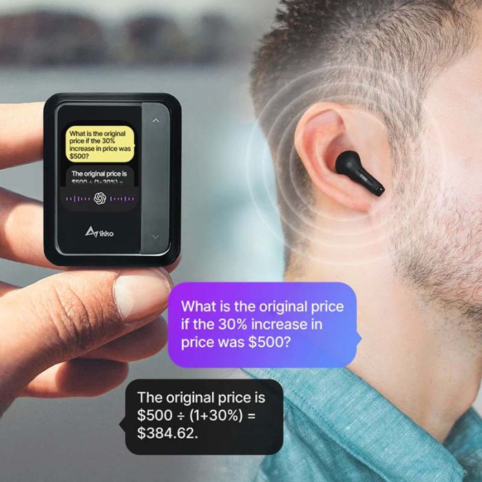 Наушники TWS переводчик IKKO ActiveBuds / AI ChatGPT голосовой ассистент / 45 языков / WI-FI / BT 5.3 Black