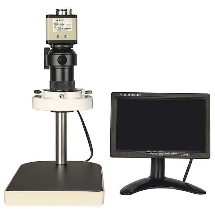 Микроскоп цифровой Kaisi 708M с монитором HD 7" / штатив / подсветка / фокус 36-240 мм / 130X / 2Mp