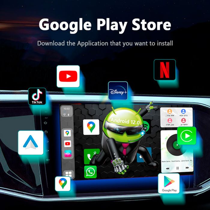 Автомобільний CarPlay Mini Box UX-999 Plus / 64 ГБ / Android 12