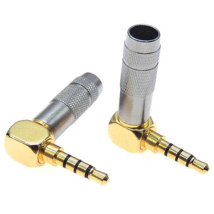 Разъём  HM-450 4pin 3.5mm mini-jack угловой Серый