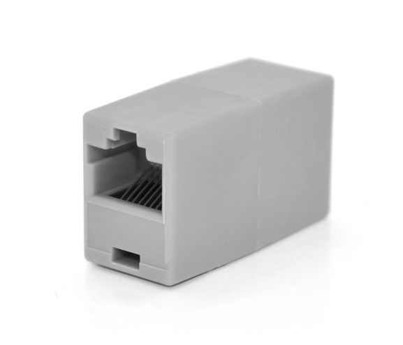 Соединитель RJ45 8P8C мама/мама RJ45 для соединения кабеля, серый
