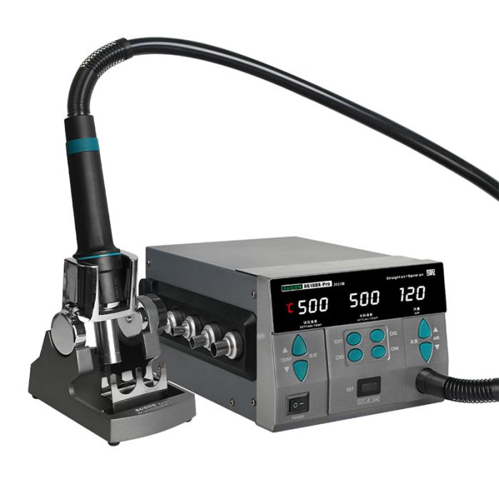 Термоповітряна паяльна станція SUGON 8610DX Pro фен / 100-500 °С / 120 л/хв / 4 канали пам'яті / 1000 Вт