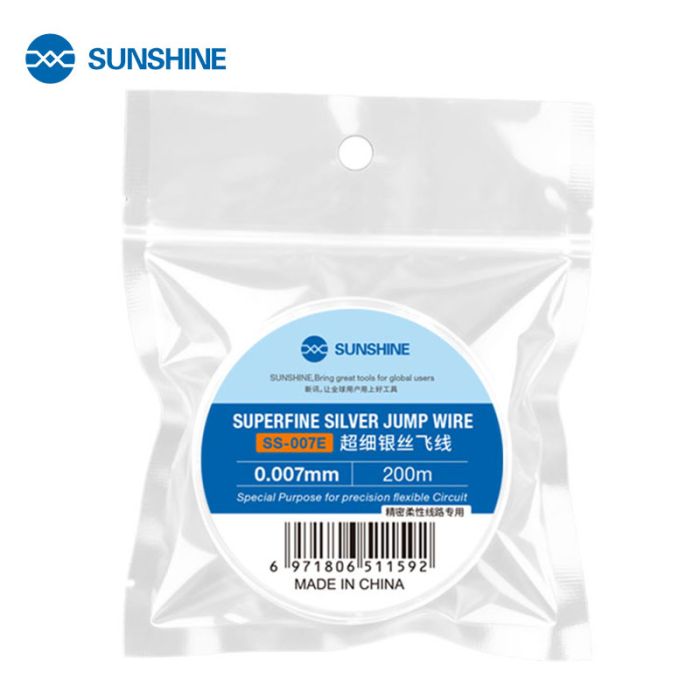 Проволока, нить для монтажа перемычек SUNSHINE SS-007E серебряная / 0.007 mm / 200 m