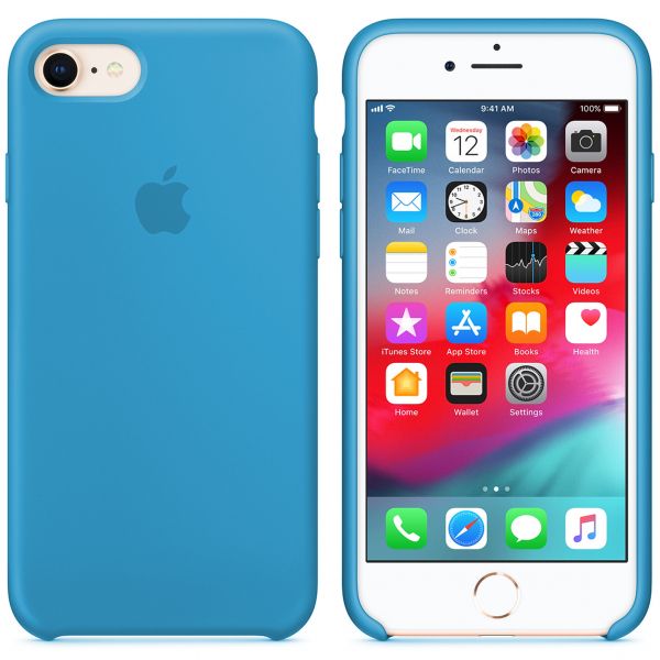 Чехол Silicone case для iPhone 7/8  blue
