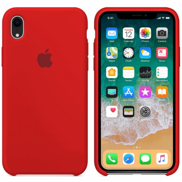Чехол Silicone case для iPhone XR red