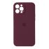 Чохол Silicone case Full Camera Square side для iPhone 12 Pro Max Marsala