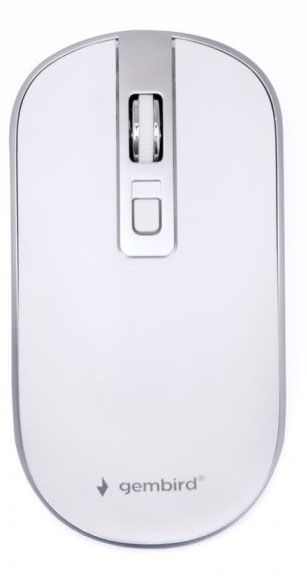 Миша Gembird MUSW-4B-06-WS бездротова, White/Grey, 1600 dpi, USB, 1xAA