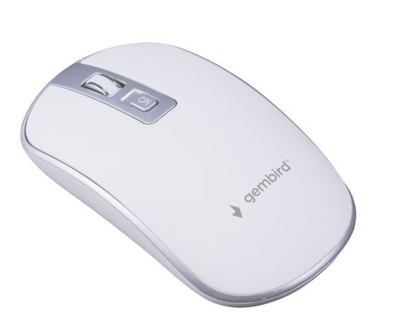 Миша Gembird MUSW-4B-06-WS бездротова, White/Grey, 1600 dpi, USB, 1xAA