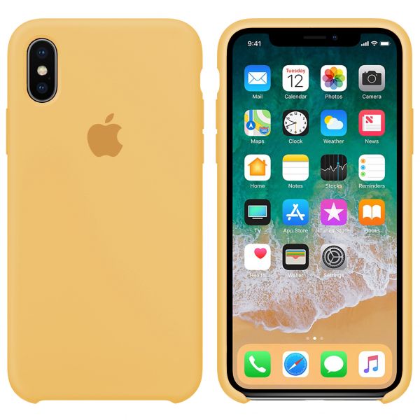 Чехол Silicone case для iPhone X/XS yellow