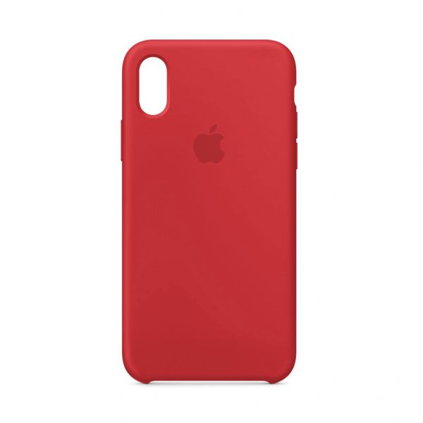 Чехол Silicone case для iPhone X/XS red