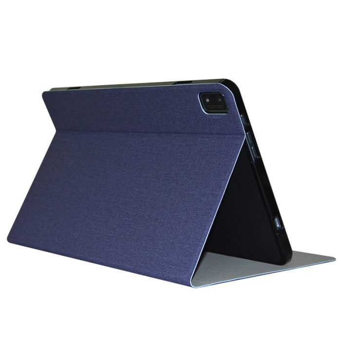 Чехол книжка для планшета Blackview Tab 16 / подставка / силиконовая основа / синий