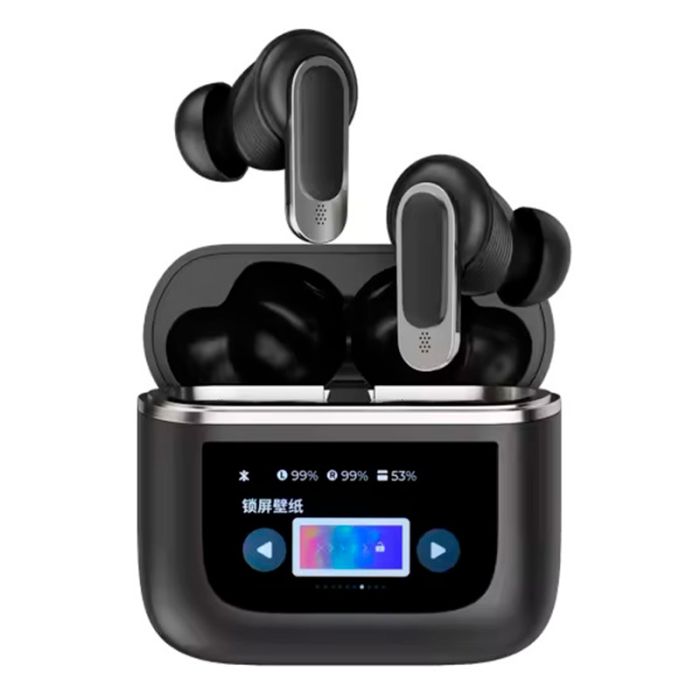 Навушники бездротові V8 TWS Earbuds з LED дисплеєм, Bluetooth 5.3, ANC, 530mAh, IPX5 Black