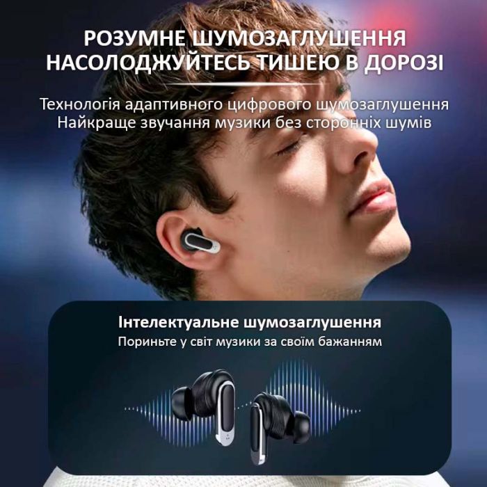 Наушники беспроводные V8 TWS Earbuds с LED дисплеем, Bluetooth 5.3, ANC, 530mAh, IPX5 Gold