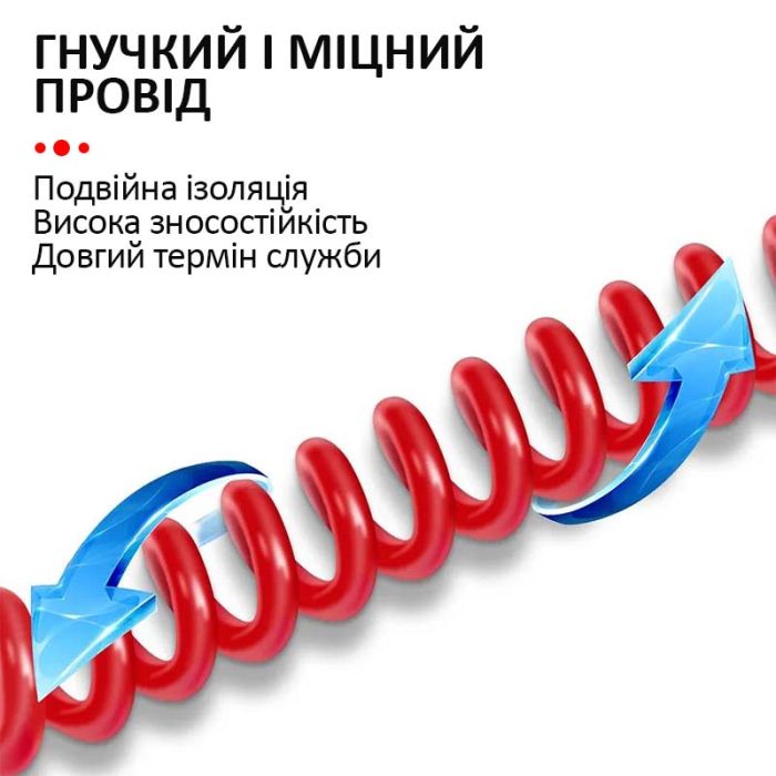 Щупи для мультиметра, тестера високоякісні, тонкі, провід пружина 2м / 1000V / 20A